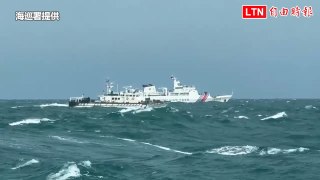 中國海警船5月第9度侵擾 金門海巡艇不畏惡浪全程一對一驅離（海巡署提供）