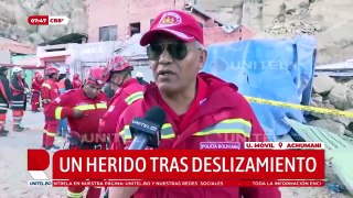 Derrumbe sepulta parte de una casa y deja cuatro heridos en La Paz