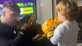Dad Trains Toddler in Adorable 