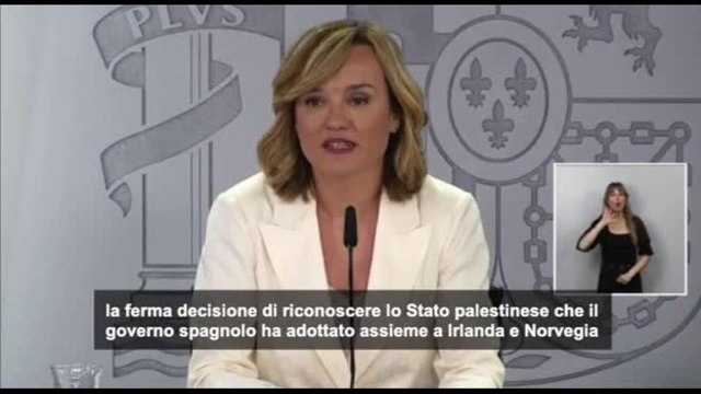 Spagna riconosce formalmente Stato palestinese: Giornata storica