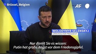 Selenskyj: Putin will Ukraine-Friedensgipfel scheitern sehen