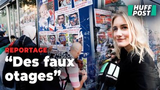 À Paris, des affiches d’otages arrachées durant la manifestation pour Rafah