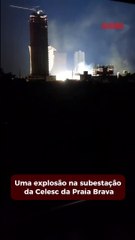 Explosão em subestação da Celesc provoca apagão na região 