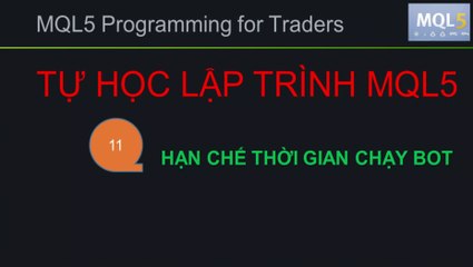BÀI 11 - MQL5 - GIỚI HẠN THỜI GIAN CHẠY BOT - TỰ HỌC LẬP TRÌNH MQL5 SIÊU TỐC