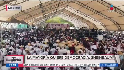 Claudia Sheinbaum afirma que la mayoría de los mexicanos quiere democracia