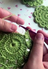 كوستر كروشية سهل coaster crochet