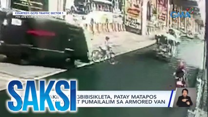 Lalaking nagbibisikleta, patay matapos bumangga at pumailalim sa armored van | Saksi