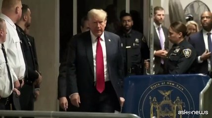 Donald Trump in tribunale: "Questo ? un giorno buio in America"