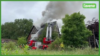 Mouscron : une villa abandonnée en feu