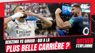 Benzema-Giroud : qui a la plus belle carrière ? L'avis tranché de Rothen