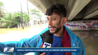 Chuva provoca alagamentos na Região Metropolitana