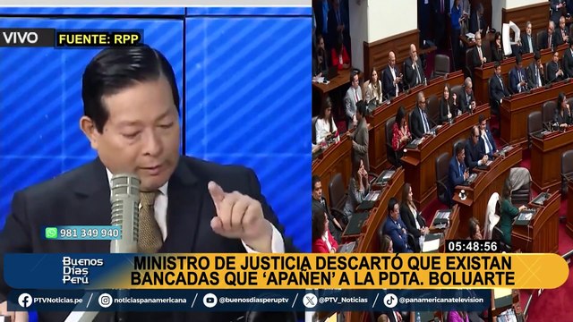 Ministro de Justicia descarta que existan bancadas en el Congreso que apañen a Dina Boluarte