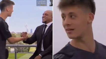 Surprise moment: Roberto Carlos stuns Arda Guler with farewell during RM TV interview