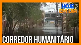 Novo corredor humanitário é construído em Porto Alegre (RS)