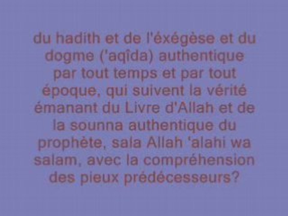 Avoir honte de s'appeler salafi ncheikh najmy chafih allah