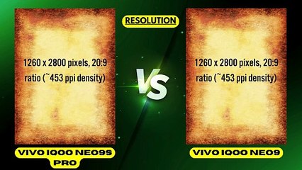 vivo iQOO Neo9s Pro vs vivo iQOO Neo9