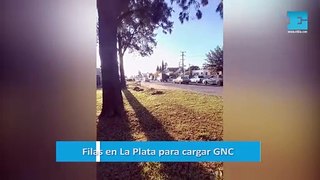Filas en La Plata para cargar GNC