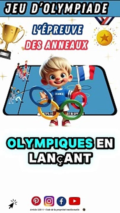 Règle du jeu L'ÉPREUVE DES ANNEAUX OLYMPIQUES jeux sportifs pour enfants