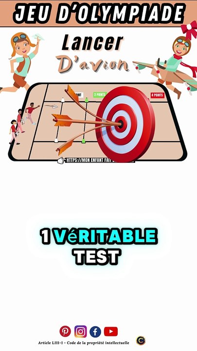 Règle du jeu LANCER D'AVION - jeu sportif d'olympiade et de ballon pour enfant