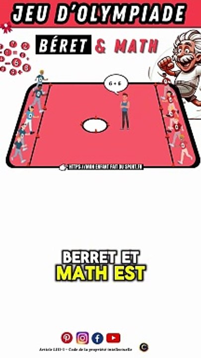 Règle du jeu Béret & Math jeux sportifs olympiade et coopération pour enfants