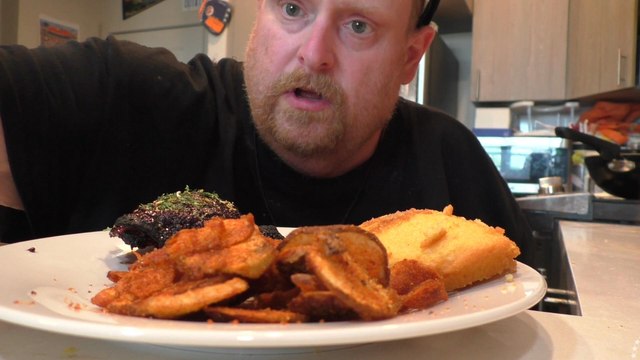 Tank Cooks BBQ Chicken & Homemade Chips from Brian Baumgartner's Book Seriously Good Barbecue