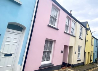 Tenby’s famous seaside picturesque pastel-coloured buildings