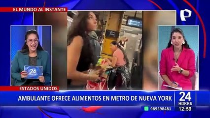 Estados Unidos: Captan a ambulante vendiendo frutas en el metro de Nueva York