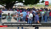 Maestros de la CNTE realizan protestas en Chiapas