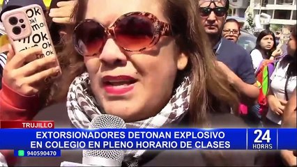 Terror en Trujillo:  Detonan artefacto explosivo en colegio durante horario de clases