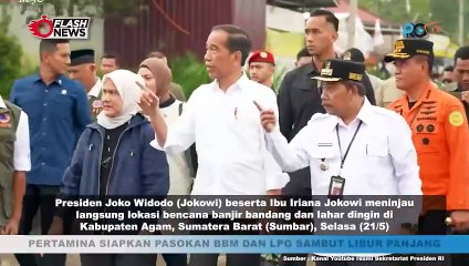 Presiden Jokowi Kunjungi Lokasi Banjir Bandang dan Galodo, Kabupaten Agam