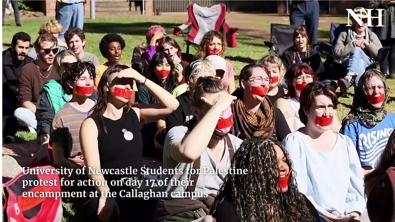 Palestinian snap rally at University of Newcastle | Newcastle Herald | May 29, 2024