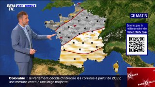 Un temps pluvieux sur l'ensemble du pays ce mercredi, sauf dans le sud-est où le soleil l'emporte