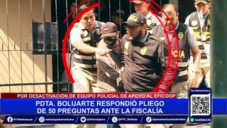 Dina Boluarte negó haber ordenado desactivar el equipo especial de la PNP que apoyaba al Eficcop