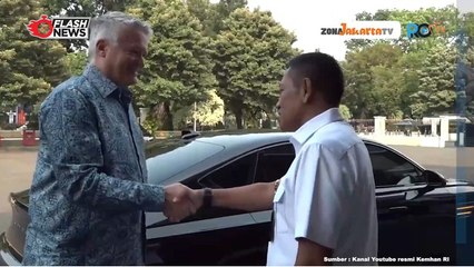 MENHAN PRABOWO TERIMA KUNJUNGAN AIRLANGGA DAN SEKJEN OECD DEMI PROSES KEANGGOTAAN PENUH INDONESIA