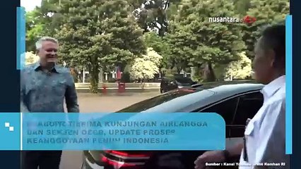 Menhan Prabowo Menerima Kunjungan Menko Airlangga dan Sekjen OECD, Bahas Langkah Aksesi OECD