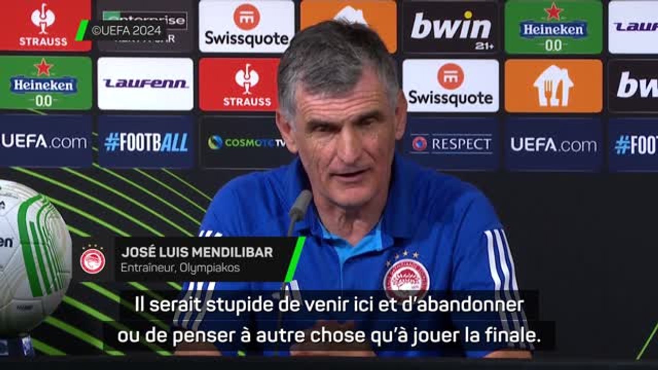 Olympiakos - Mendilibar : "Il serait stupide de penser à autre chose qu'à jouer la finale"