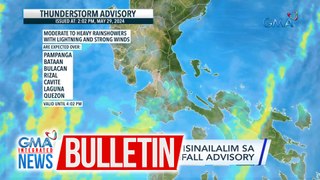 Ilang panig ng Luzon, isinailalim sa thunderstorm at rainfall advisory | GMA Integrated News Bulletin