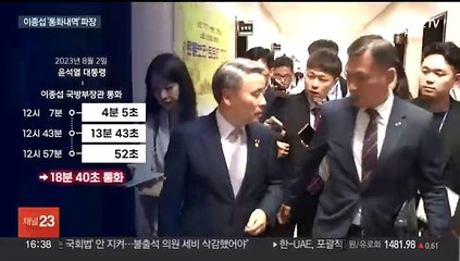 이종섭, '해병 사건' 회수 후 통화 내역 파장