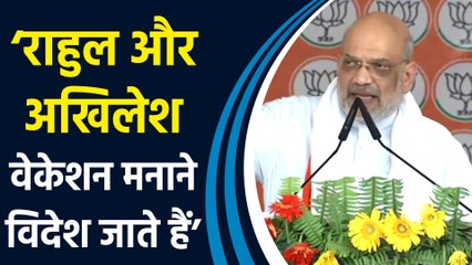 Maharajganj में बोले Union Home Minister Amit Shah, ’23 साल से मोदी जी ने एक छुट्टी नहीं ली’