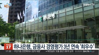 [비즈&] 하나은행, 금융사 경영평가 3년 연속 '최우수' 外