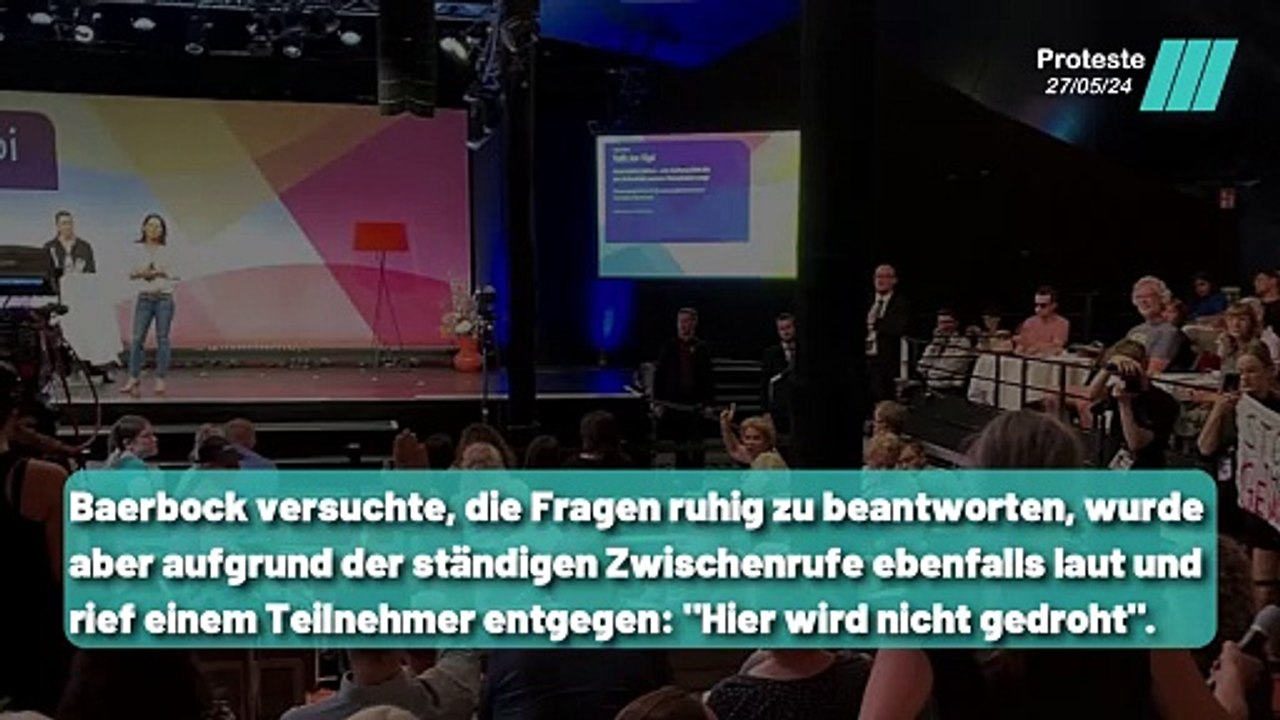 Proteste gegen Bundesregierung: Baerbock im Fokus