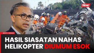 Laporan penuh nahas helikopter TLDM diterbitkan esok - Fahmi