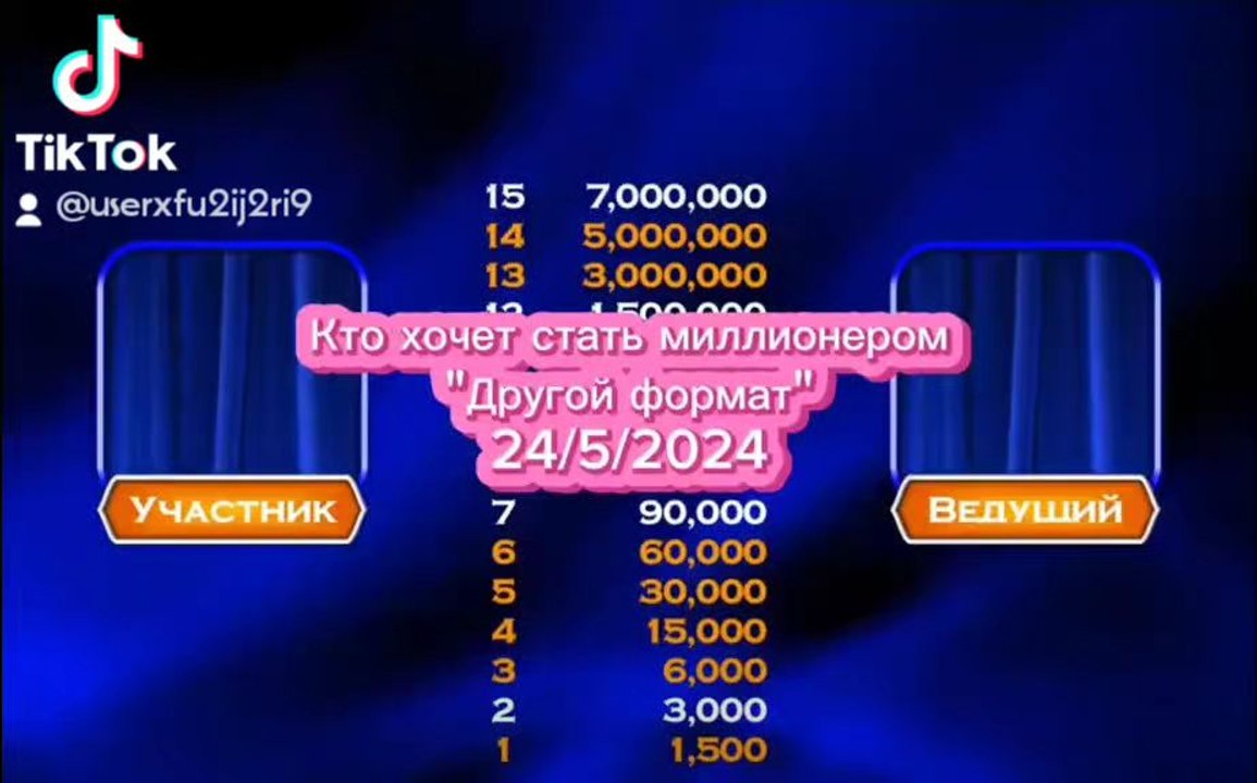 Кто хочет стать миллионером "Другой формат" (29/5/2024)