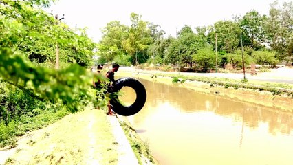 “Crystal Clear River Swim: A Refreshing Village Escape”