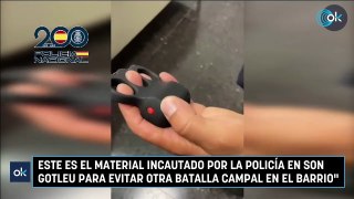 Este es el material incautado por la Policía en Son Gotleu para evitar otra batalla campal en el barrio