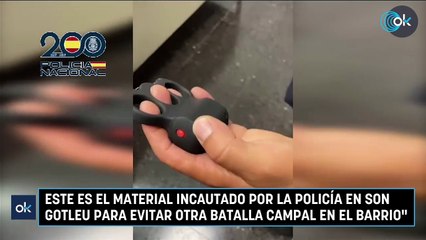 Este es el material incautado por la Policía en Son Gotleu para evitar otra batalla campal en el barrio"