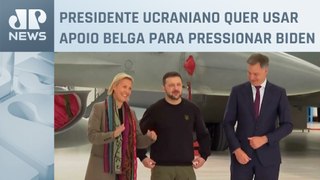 Zelensky consegue doação de aviões de guerra da Bélgica