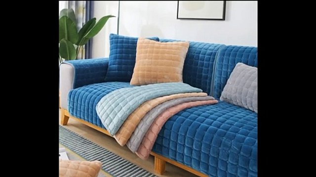 Sofa cushion plush non-slip thickened sofa cover