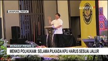Rakor Persiapan Pilkada Serentak 2024 di Papua, Menko Polhukam: KPU Harus Sesuai Jalur!