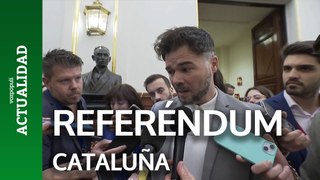 Gabriel Rufián dice que el referéndum será la 